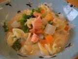 サーモンのクリームパスタ