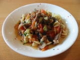 ラムのトマトソースパスタ